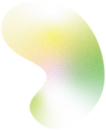 Dreamy Gradient Iridescent Blob in Yellow, Green, and Pink